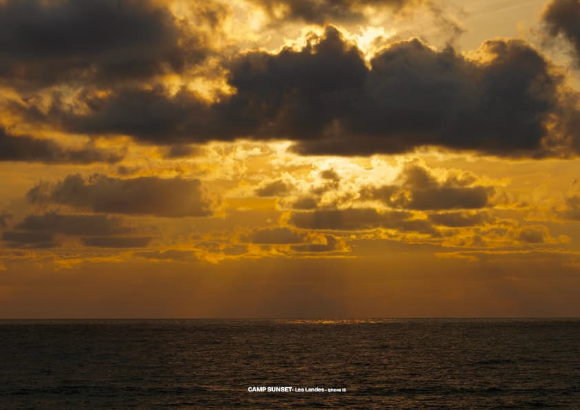 Photos d'un couché de soleil dans les landes